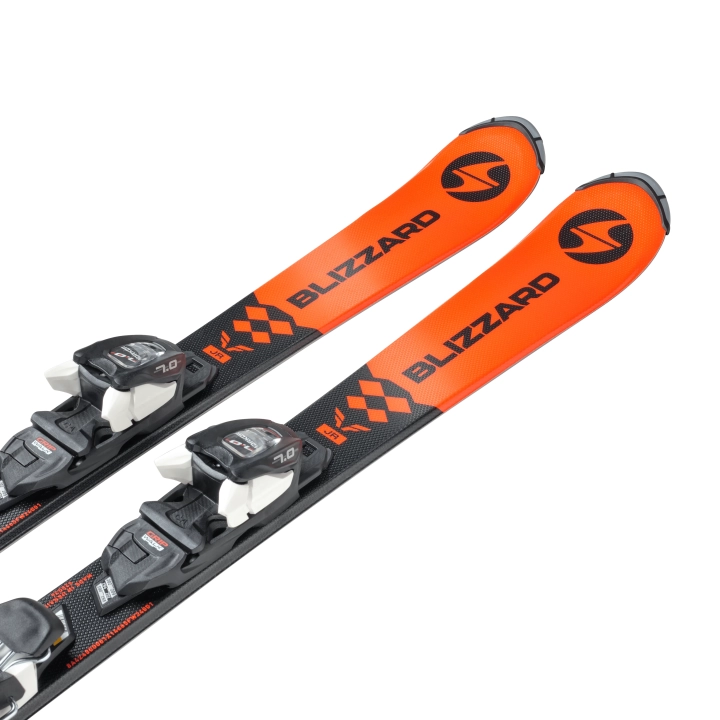 Blizzard Firebird JR detale dzioby nart dziecięcych orange