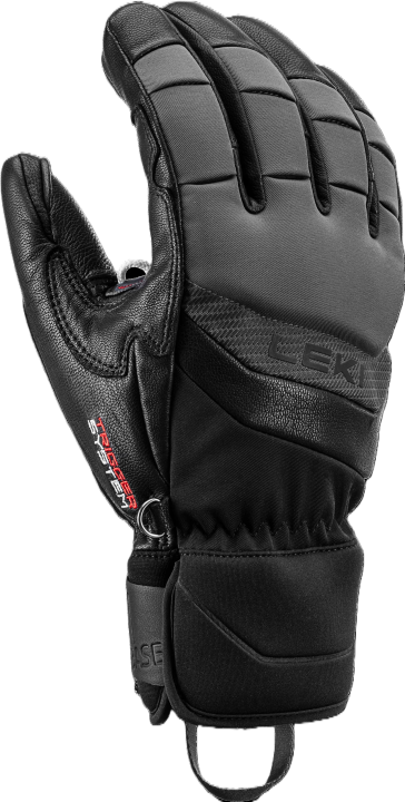 Ochronne panele EVA i wytrzymały softshell w rękawicach narciarskich LEKI Griffin Base.