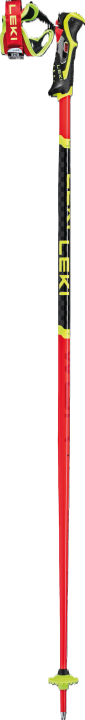 Kij slalomowyLEKI WCR SL 3D w kolorystyce Bright Red i Neon Yellow.