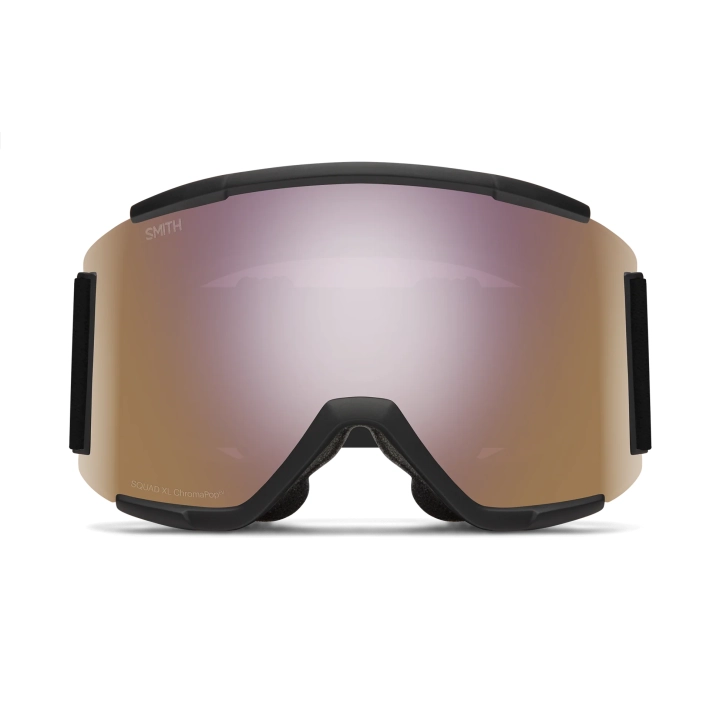 Gogle Smith Squad XL Black front gogli cylindrycznych lustrzanka Rose Gold 42sports