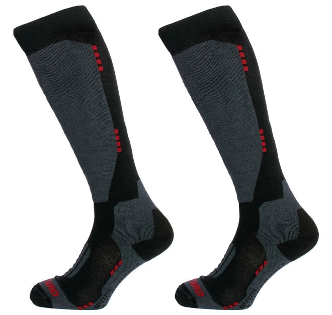 Skarpety narciarskie Blizzard Performance Ski z wełną kolor czarno-czerwony 42sports