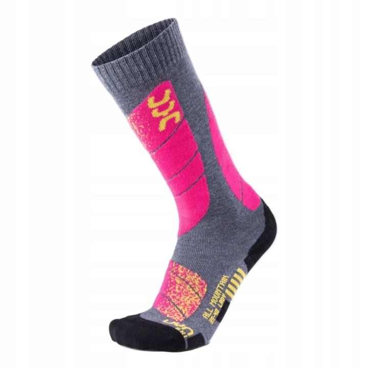 Skarpety narciarskie damskie UYN Ski All Mountain Lady kolor szary różowy 42sports