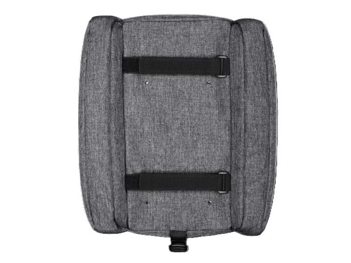 System mocowania sakwy Electra Heather Charcoal wykorzystujący solidne paski na rzepy oraz podstawę kompatybilną z systemem MIK.