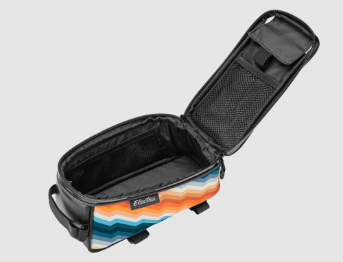 Otwarta sakwa rowerowa na telefon Electra Ziggy brązowa – wnętrze torby