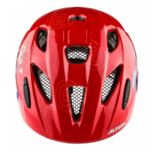 Aerodynamiczny kask dziecięcy Alpina Ximo z 12 otworami wentylacyjnymi zapewniającymi dopływ powietrza podczas jazdy.