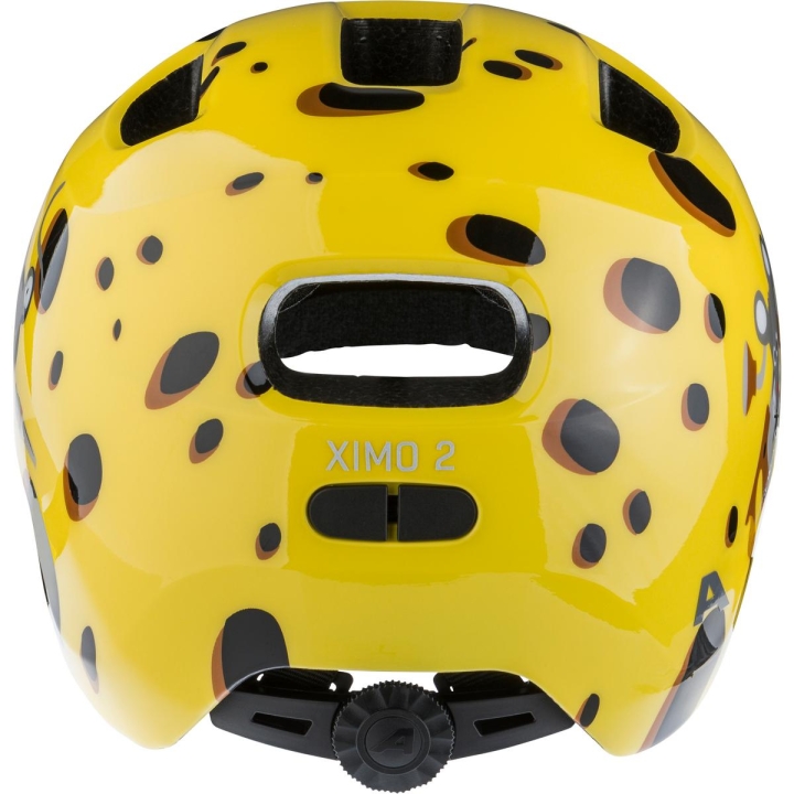 Płaski tył kasku Alpina Ximo 2 idealny do fotelika rowerowego z pokrętłem Run System Classic.