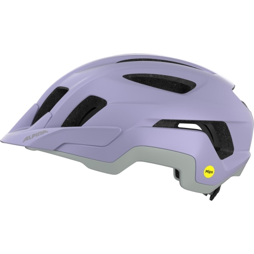 Lekki kask rowerowy Alpina Paranus MIPS Lilac-Grey Matt z technologią Inmold i wzmocnieniem krawędzi Edge Protect.
