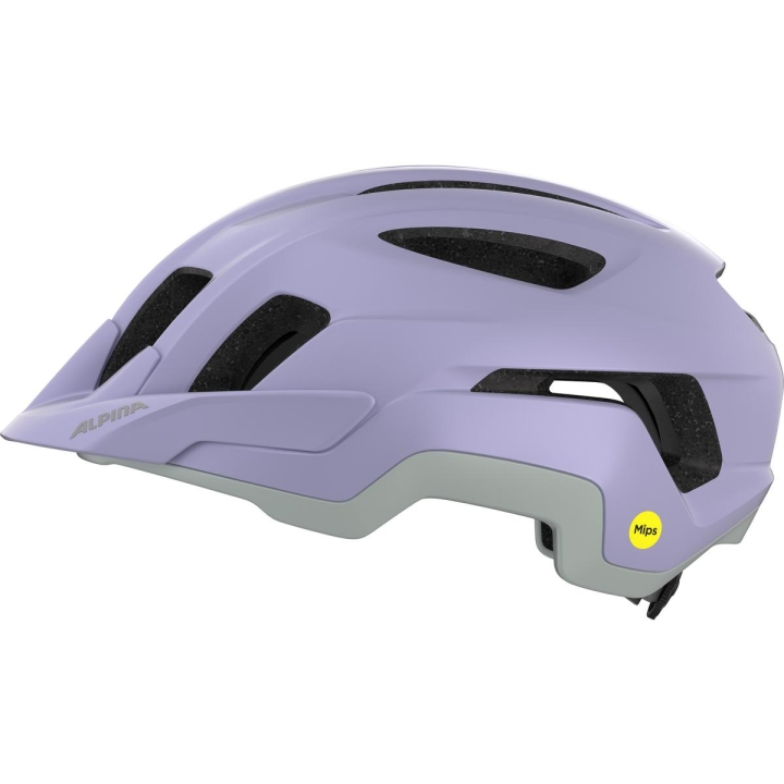 Lekki kask rowerowy Alpina Paranus MIPS Lilac-Grey Matt z technologią Inmold i wzmocnieniem krawędzi Edge Protect.