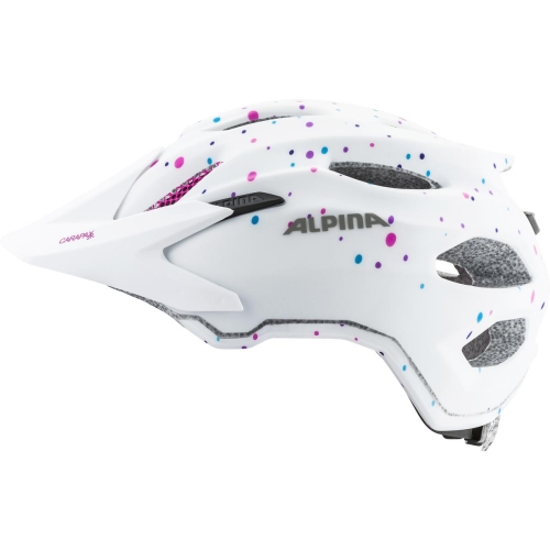 Profil kasku Alpina Carapax JR prezentujący głęboką zabudowę tyłu i technologię ochrony krawędzi Edge Protect.