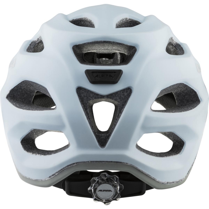 System regulacji Run System Classic w kasku Alpina Carapax JR Dove Blue-Grey z miejscem na lampkę.