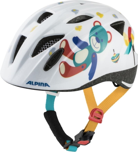 Kask rowerowy dziecięcy Alpina Ximo White Bear przód 42sports.pl