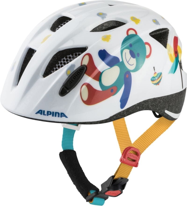 Kask rowerowy dziecięcy Alpina Ximo White Bear przód 42sports.pl