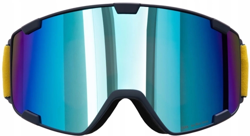 Gogle snowboardowe Red Bull SPECT PARK z dużą cylindryczną soczewką lustrzaną kategorii S3, zapewniającą szerokie pole widzenia i ochronę UV podczas słonecznych dni na stoku.