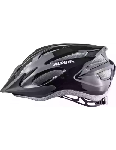 Lekki kask MTB Alpina MTB17 profil boczny – ukazujący technologię In-Mold oraz aerodynamiczny kształt skorupy Ceramic Shell, odpornej na zarysowania i uderzenia.