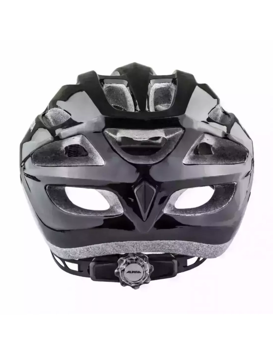 Kask Alpina MTB17 z systemem regulacji Run System Classic – zbliżenie na tył kasku z intuicyjnym pokrętłem pozwalającym na idealne dopasowanie do obwodu głowy 54-58 cm.