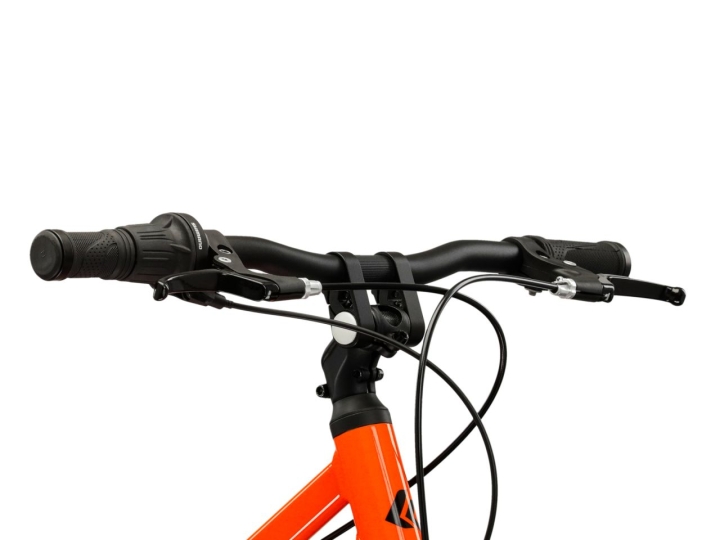 Osprzęt Shimano w rowerze KROSS Liftie 20 – manetka dostosowana do małych dłoni.