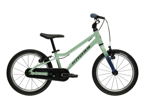 Superlekki zielony rower dziecięcy KROSS Liftie 16 – idealny profil dla dziecka 4-6 lat.