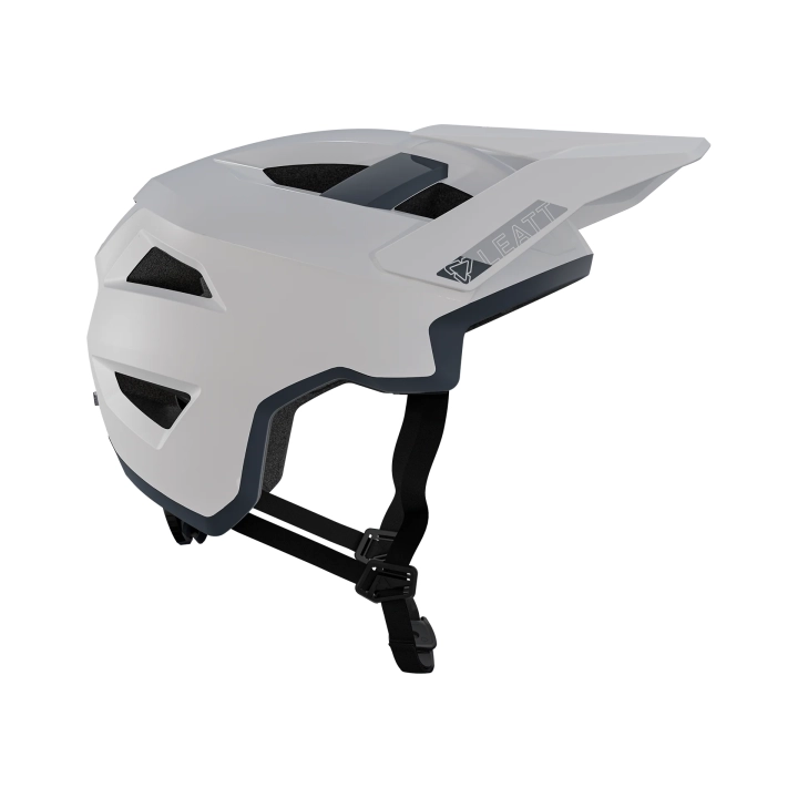 Kask MTB Leatt AllMtn 3.0 White – prawy profil kasku trailowego.