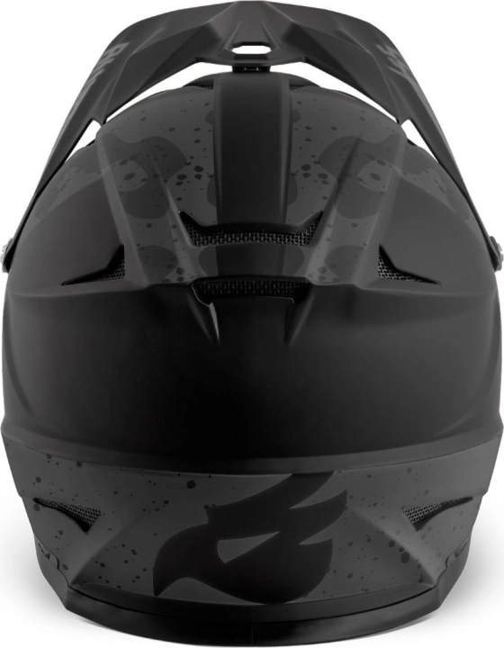 Kask fullface Bluegrass Intox Black Camo Matt - tył kasku. Kanały wentylacyjne, skorupa ABS chroniąca potylicę.