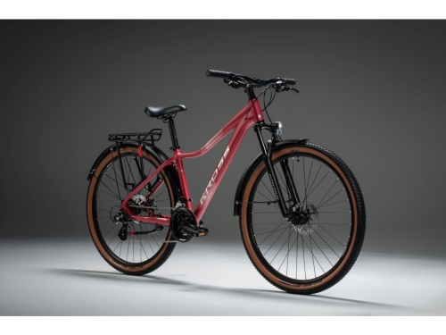 Damski rower MTB KROSS Lea X200 EQ różowy mat widok całego roweru