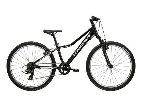 Rower dziewczęcy KROSS LEA JR 24 czarno-szary połysk