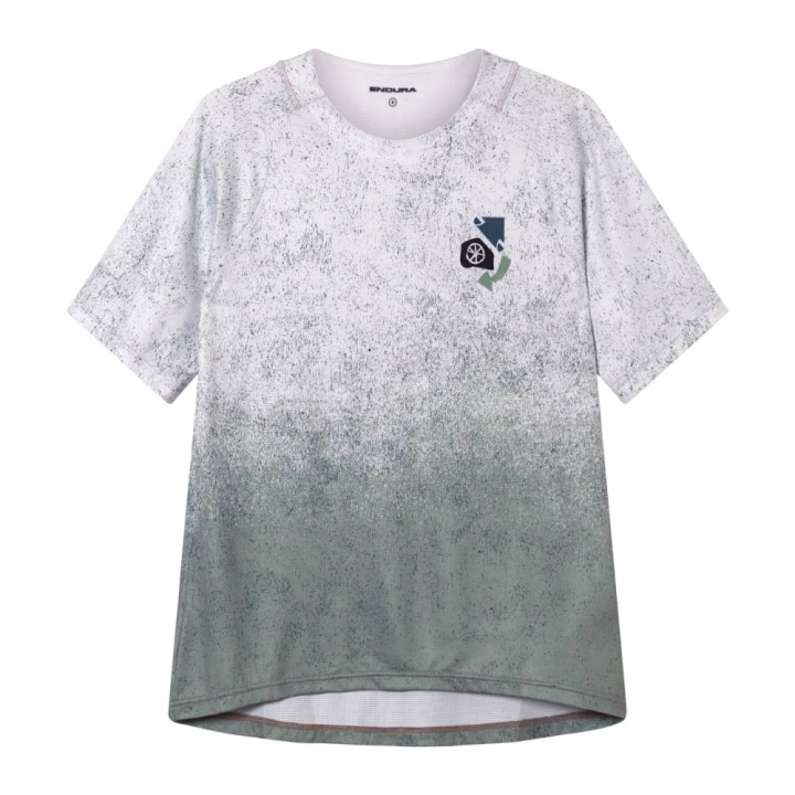 Tył damskiej koszulki rowerowej Endura SingleTrack z luźnym krojem