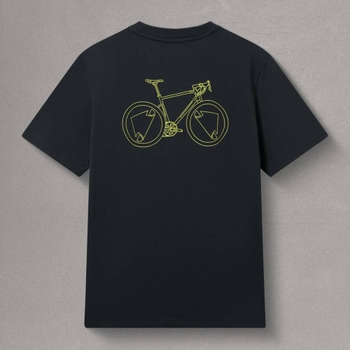 Tył koszulki Endura Pedal Power Graphic Tee z grafiką roweru