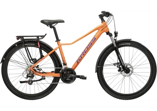 Damski rower MTB KROSS Lea 2.0 EQ pomarańczowy z bagażnikiem profil