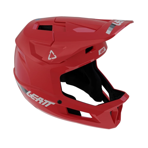 Lekki kask zjazdowy Leatt Gravity 1.0 Junior Fire Red z certyfikatem ASTM i technologią 360 Turbine