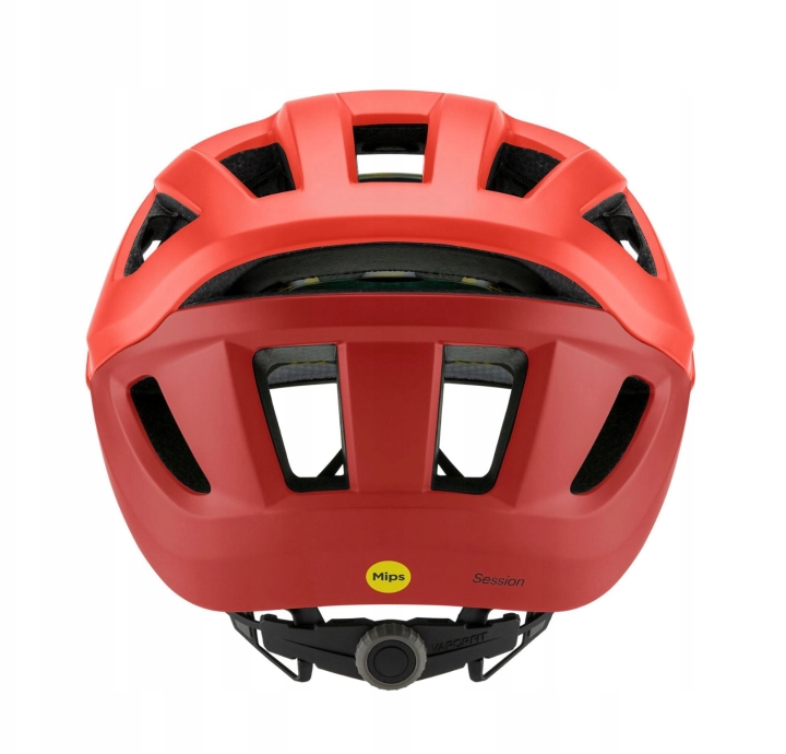 Profesjonalny kask MTB SMITH SESSION MIPS Poppy Terra z osłoną Koroyd widok z tyłu