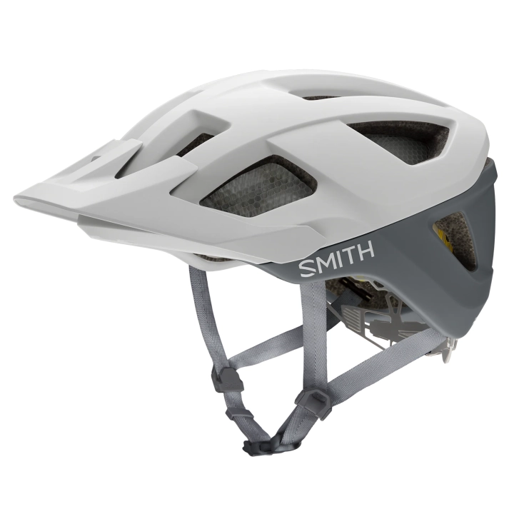 Kask rowerowy MTB SMITH SESSION MIPS White Cement z regulowanym daszkiem