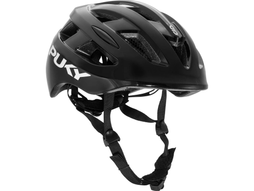Czarny kask rowerowy dla dzieci PUKY Black z wentylacją - sklep 42sports.pl