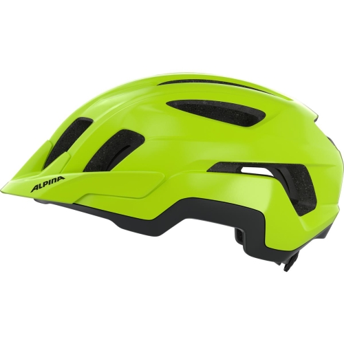 Lekki kask na rower elektryczny i turystyczny Alpina Paranus Be-Visible w kolorze żółtym fluo. Bezpieczny kask trekkingowy z technologią Inmold dostępny w Cyclo Centrum Mielec.