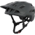 Kask rowerowy MTB Alpina Taunus Midnight-Grey Black Matt w kolorze ciemnoszarym matowym z widocznym zapięciem Ergomatic oraz ergonomicznym profilem z boku.