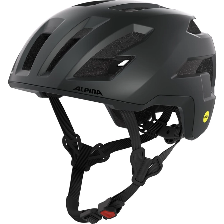 Kask rowerowy Alpina Taunus Gravel Mips Black Matt widok z boku
