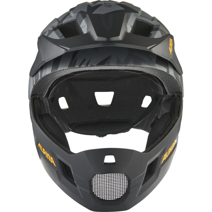 Lekki kask dziecięcy z odpinaną szczęką ALPINA RUPI o wadze 385g – pełna ochrona twarzy i podbródka Ceramic Shell podczas jazdy enduro i dirt.