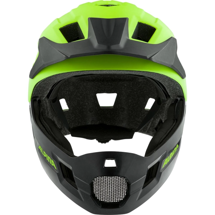 Kask rowerowy MTB junior ALPINA RUPI Be Visible z zaawansowaną warstwą Hi-EPS pochłaniającą uderzenia oraz ergonomicznym zapięciem paska Ergomatic.