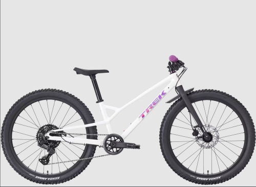Lekki rower dziecięcy trailowy Trek Wahoo 24 Trail Crystal White w sklepie internetowym 42sports.pl.
