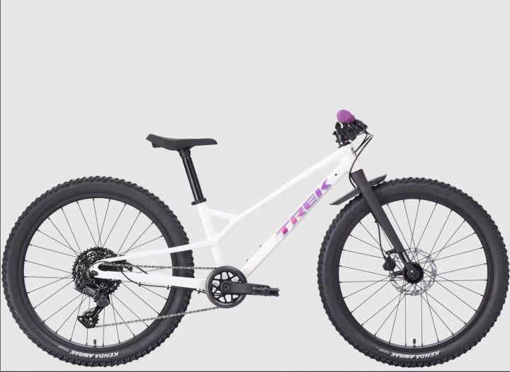 Lekki rower dziecięcy trailowy Trek Wahoo 24 Trail Crystal White w sklepie internetowym 42sports.pl.