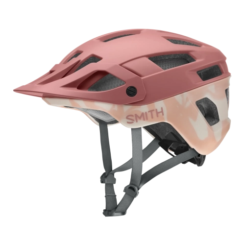 Nowoczesny kask rowerowy trail i enduro Smith Engage 2 MIPS w matowym kolorze matte clay, pokazany z profilu.