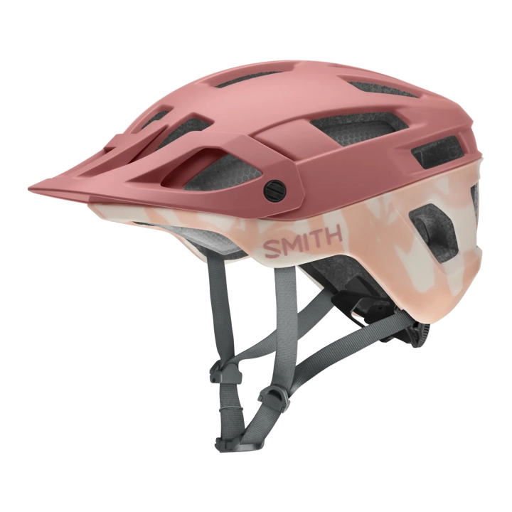 Nowoczesny kask rowerowy trail i enduro Smith Engage 2 MIPS w matowym kolorze matte clay, pokazany z profilu.