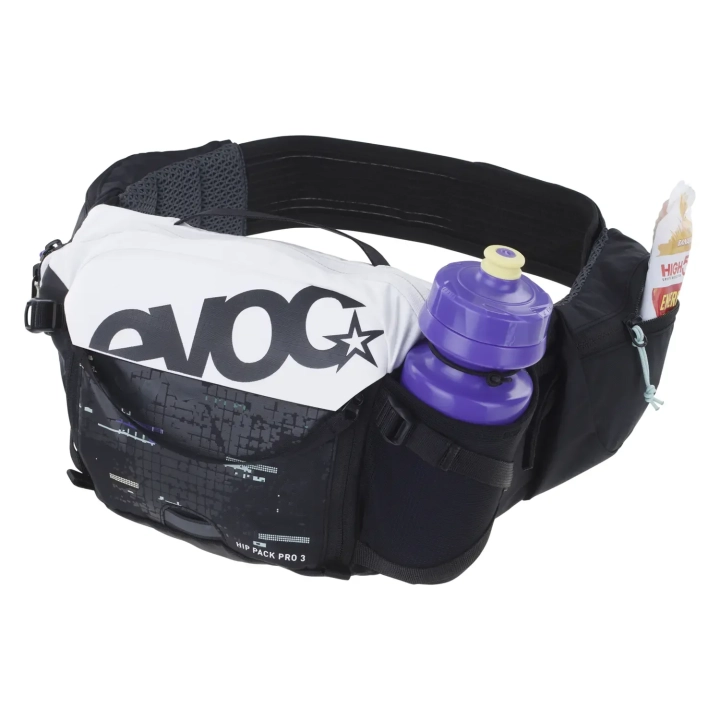 Szeroki pas biodrowy z klamrą w nerce rowerowej Evoc Hip Pack Pro.