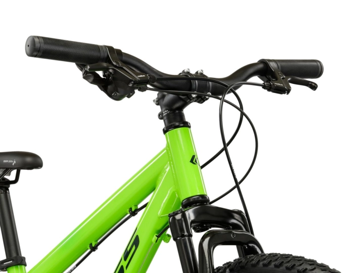 Kierownica i zielona aluminiowa główka ramy roweru KROSS Dust JR 1.0 DSC 24
