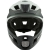 Dziecięcy kask full face ALPINA RUPI Off-White Matt w ujęciu od przodu, ukazujący szeroki otwór na gogle, ochronną osłonę brody oraz profilowany daszek chroniący przed słońcem i gałęziami.