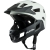 Kask MTB dla dzieci ALPINA RUPI Off-White ujęty pod kątem 3/4, pokazujący elastyczną konstrukcję z odpinaną szczęką oraz paski systemowego zapięcia Ergomatic.