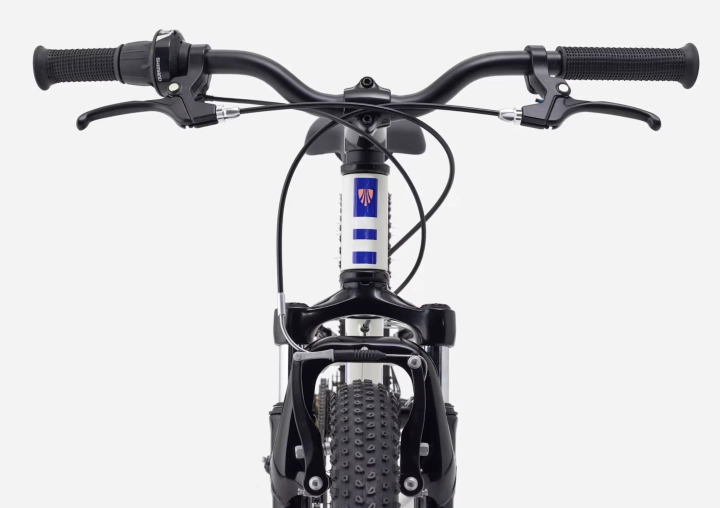 Rower dziecięcy TREK Precaliber 20 7sp – widok z przodu na kierownicę i widelec amortyzowany